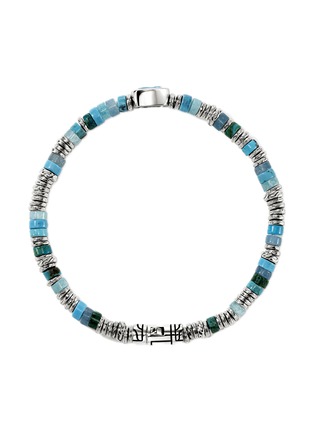细节 - 点击放大 - JOHN HARDY - Heishi Sterling Silver Swiss Blue Topaz Beaded Bracelet — Size UXS