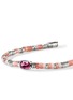  - JOHN HARDY - Heishi Sterling Silver Rhodolite Red Quartz Rhodochrosite Pink Opal Beaded Bracelet — Size US