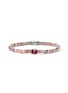 首图 - 点击放大 - JOHN HARDY - Heishi Sterling Silver Rhodolite Red Quartz Rhodochrosite Pink Opal Beaded Bracelet — Size US