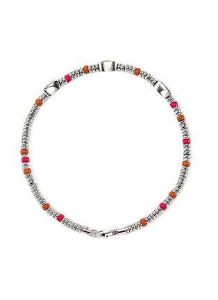 细节 - 点击放大 - JOHN HARDY - Heishi Sterling Silver Orange Citrine Rhodolite Pink Tourmaline Beaded Bracelet — Size UM