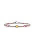 首图 - 点击放大 - JOHN HARDY - Heishi Sterling Silver Orange Citrine Rhodolite Pink Tourmaline Beaded Bracelet — Size UM