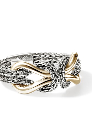  - JOHN HARDY - Love Knot Infinite 14K Gold Sterling Silver Ring — Size 7