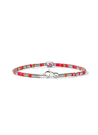 细节 - 点击放大 - JOHN HARDY - Heishi Sterling Silver Rhodolite Beaded Bracelet — Size UM