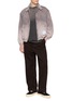 模特儿示范图 - 点击放大 - MIHARA YASUHIRO - Sunfaded Herringbone Cotton Zip Jacket