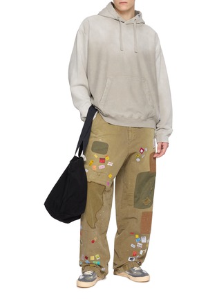 模特儿示范图 - 点击放大 - MIHARA YASUHIRO - Distressed French Terry Cotton Hoodie