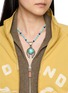 模特儿示范图 - 点击放大 - TIHWA JEWELRY - Silver Turquoise Pendant