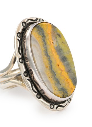 细节 - 点击放大 - TIHWA JEWELRY - Silver Jasper Statement Ring — US 9