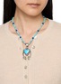 模特儿示范图 - 点击放大 - TIHWA JEWELRY - Silver Turquoise Sculptural Pendant