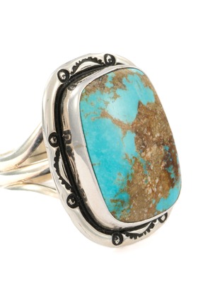 细节 - 点击放大 - TIHWA JEWELRY - Silver Turquoise Statement Ring — US 8