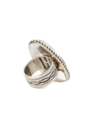 细节 - 点击放大 - TIHWA JEWELRY - Silver Turquoise Teardrop Statement Ring — US 9