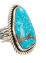 细节 - 点击放大 - TIHWA JEWELRY - Silver Turquoise Teardrop Statement Ring — US 9