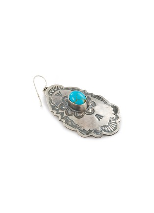 细节 - 点击放大 - TIHWA JEWELRY - Silver Turquoise Engraved Drop Earrings