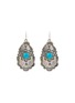 首图 - 点击放大 - TIHWA JEWELRY - Silver Turquoise Engraved Drop Earrings