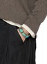 模特儿示范图 - 点击放大 - TIHWA JEWELRY - Large Silver Turquoise Cuff