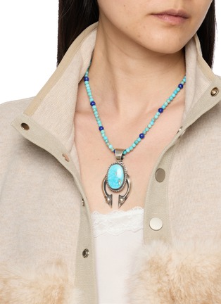 模特儿示范图 - 点击放大 - TIHWA JEWELRY - Silver Turquoise Pendant