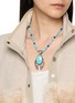 模特儿示范图 - 点击放大 - TIHWA JEWELRY - Silver Turquoise Pendant