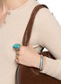模特儿示范图 - 点击放大 - TIHWA JEWELRY - Silver Turquoise Ring — Size US 6.5