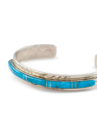 细节 - 点击放大 - TIHWA JEWELRY - Small Silver Turquoise Cuff