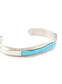 细节 - 点击放大 - TIHWA JEWELRY - Small Silver Turquoise Inlay Cuff