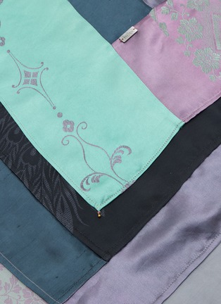 细节 - 点击放大 - KATLIAX ACC - Jacquard Floral Silk Square Scarf