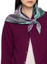 模特儿示范图 - 点击放大 - KATLIAX ACC - Jacquard Floral Silk Square Scarf