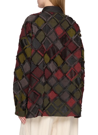 背面 - 点击放大 - KATLIAX - Raw Edge Lattice Overlay Shirt