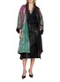 模特儿示范图 - 点击放大 - KATLIAX - Floral Jacquard Kimono Style Robe