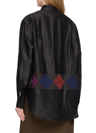 背面 - 点击放大 - KATLIAX - Point Collar Cracked Triangle Patterned Shirt