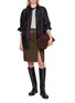 模特儿示范图 - 点击放大 - KATLIAX - Point Collar Cracked Triangle Patterned Shirt