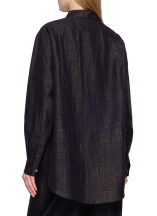 背面 - 点击放大 - KATLIAX - Point Collar Cracked Texture Shirt