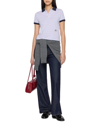 模特儿示范图 - 点击放大 - ÁMR DE SAÍSON - Low Rise Bootcut Cotton Denim Jeans