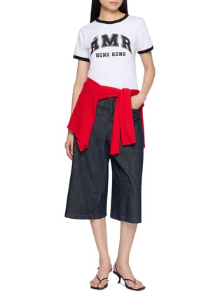 模特儿示范图 - 点击放大 - ÁMR DE SAÍSON - Hong Kong Cotton Ringer T-shirt