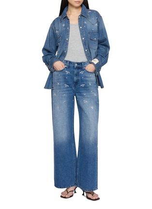 模特儿示范图 - 点击放大 - ÁMR DE SAÍSON - Embroidered Denim Work Shirt