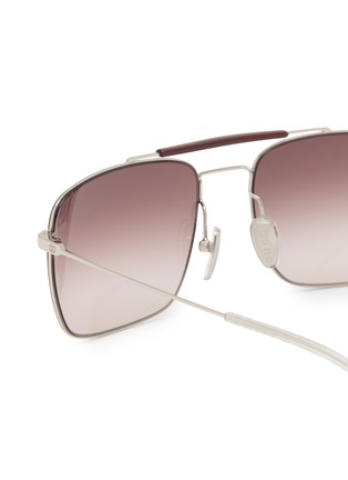 细节 - 点击放大 - GUCCI - Metal Rectangular Aviator Sunglasses