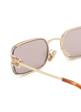 细节 - 点击放大 - MIU MIU - Metal Rectangular Sunglasses