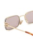 细节 - 点击放大 - MIU MIU - Metal Rectangular Sunglasses