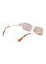 模特儿示范图 - 点击放大 - MIU MIU - Metal Rectangular Sunglasses
