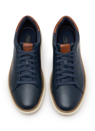 细节 - 点击放大 - COLE HAAN - GrandPrø Court SKYWEAVE Leather Men's Sneakers