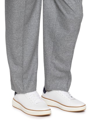 模特儿示范图 - 点击放大 - COLE HAAN - Grandpro Court Skyweave Leather Men's Sneakers