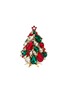 首图 –点击放大 - LUXURY CZECH JEWELRY - Small Rhinestone Glitzy Gleam Christmas Tree — Red/Green