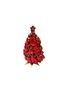 细节 –点击放大 - LUXURY CZECH JEWELRY - Small Rhinestone Glitzy Gleam Christmas Tree — Red
