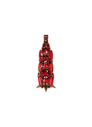 细节 –点击放大 - LUXURY CZECH JEWELRY - Small Rhinestone Glitzy Gleam Christmas Tree — Red