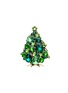 首图 –点击放大 - LUXURY CZECH JEWELRY - Small Rhinestone Glitzy Gleam Christmas Tree — Green
