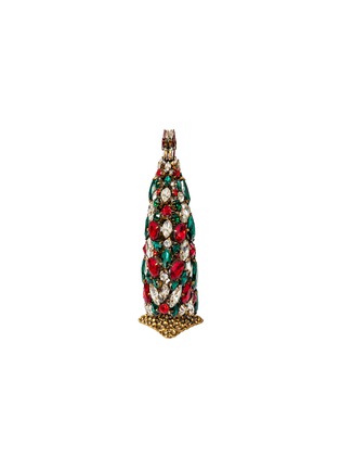 细节 –点击放大 - LUXURY CZECH JEWELRY - Medium Rhinestone Magical Star Christmas Tree — Red/Green