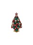首图 –点击放大 - LUXURY CZECH JEWELRY - Medium Rhinestone Magical Star Christmas Tree — Red/Green