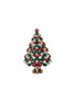 首图 –点击放大 - LUXURY CZECH JEWELRY - Large Rhinestone Christmas Tree — Red/Green