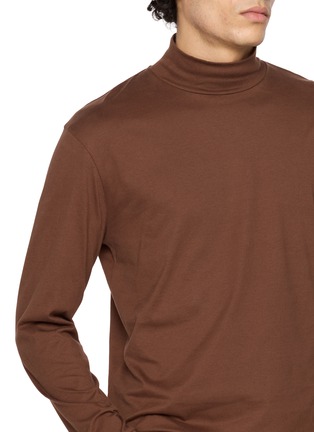  - SUNSPEL - Long Sleeve Mock Neck Brushed Cotton top