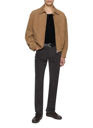 模特儿示范图 - 点击放大 - FRAME - The Modern Straight Leg Brushed Twill Pants