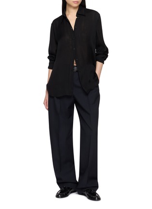 模特儿示范图 - 点击放大 - THE ROW - Gilian Long Sleeve Shirt
