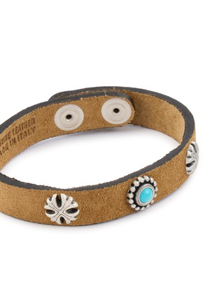 细节 - 点击放大 - MANCINO - Turquoise Stud Leather Bracelet